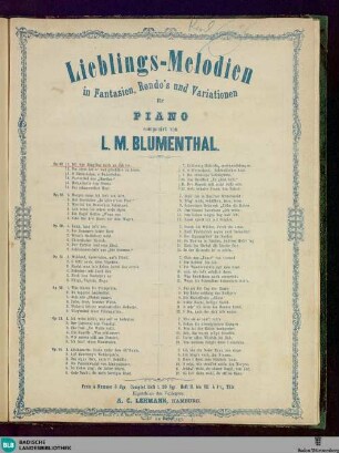 1/2: Lieblings-Melodien in Form von Fantasien, Rondo's und Variationen für Piano : op. 48