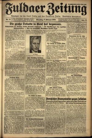 Ausgabe vom Dienstag, den 09. Februar 1932.