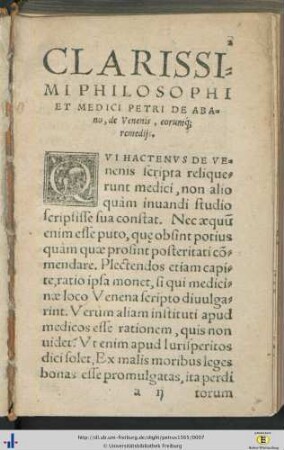 Petrus de Abano: De venenis eorumque remediis.