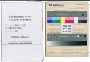 Entnazifizierung Johann Hetges , geb. 28.04.1896 (Baeckermeister)