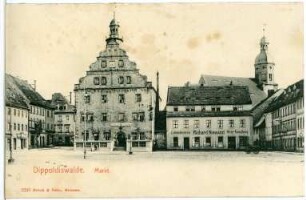 Dippoldiswalde. Markt und Rathaus