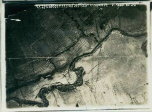Foto des Geländes um die Ferme de la Chapelle westlich von Servon-Melzicourt (Luftbild)