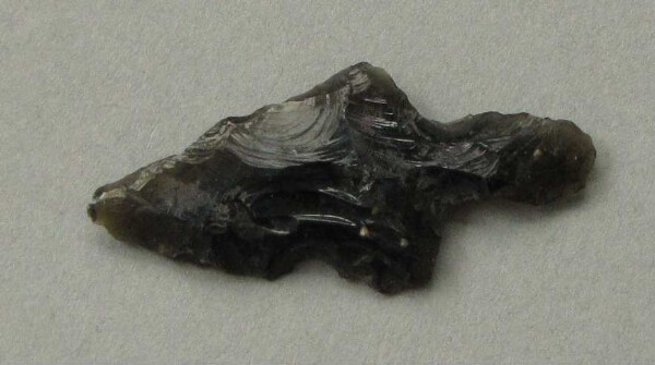 Arrowhead made from obsidian