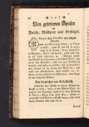 2) Von gesottenen Speisen, an Fleisch, Wildpret und Geflügel.