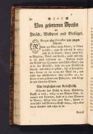 2) Von gesottenen Speisen, an Fleisch, Wildpret und Geflügel.