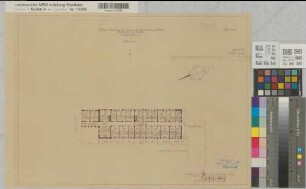 Münster (Münster) Erweiterung des Regierungsdienstgebäudes Domplatz 1 Grundriß 2. Obergeschoß 1952 1 : 200 37 x 51 Pause Staatsneubauleitung Münster Regierung Münster Nr. 33979