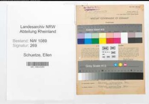 Entnazifizierung Ellen Schuetze , geb. 01.05.1916 ()
