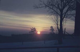 Erzgebirge. Sonnenuntergang