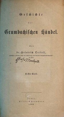 Geschichte der Grumbachischen Händel, 1