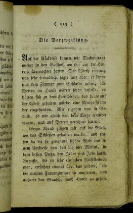 Die Verzweiflung.