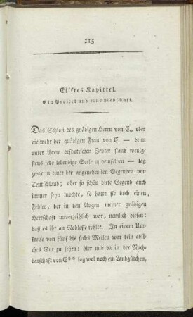 Eilftes Kapittel. Ein Project und eine Liebschaft