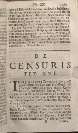 De Censuris Tit. XVI.