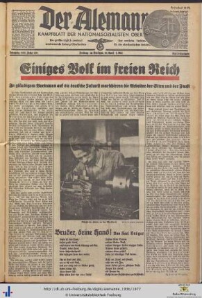 30.04./01.05.1936 (Mai-Festausgabe)