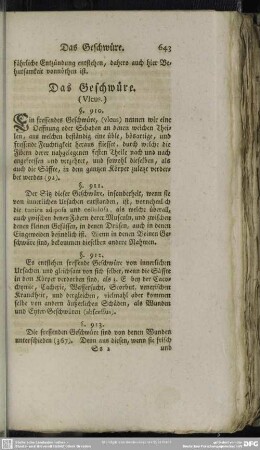 Das Geschwüre. (Ulcus.)