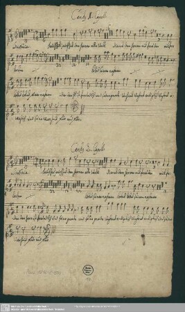 Canto 1. Capell: / Canto 2 Capell: