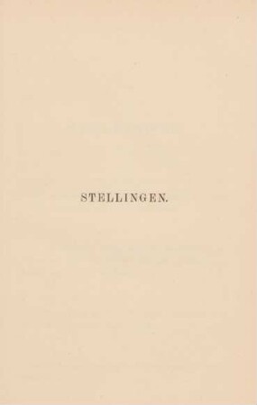Stellingen