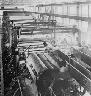Papiermaschine von 3450 mm Siebbreite : Technikgeschichte | Technologie | Papier-Fabrikation