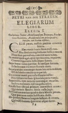 Elegiarum Liber.