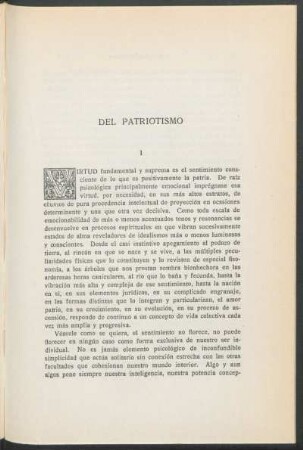 Del patriotismo