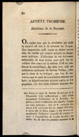80-87, Article Troisieme.