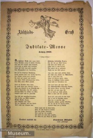 Abschieds-Gruß zur Jubilate-Messe Leipzig 1867.