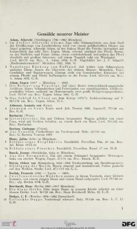Gemälde neuerer Meister (Nr. 1-94)