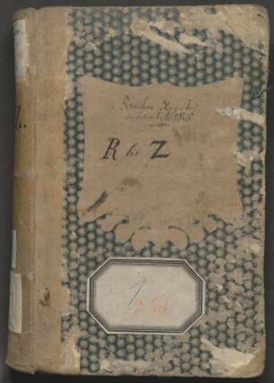 Familienregister III R-Z mit Index