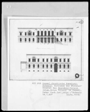 Kassel & Residenzpalais & Rotes Palais & Straßenfront
