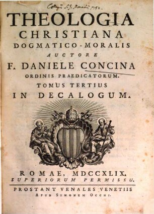 Theologia Christiana Dogmatico-Moralis, 3. In Decalogum