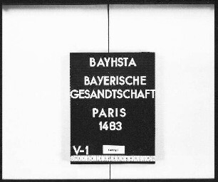 Politischer Schriftwechsel (früher Nachlaß Bray)