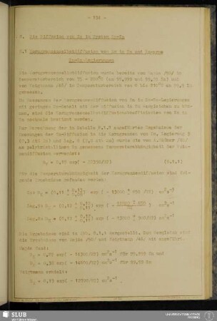 8. Die Diffusion von Zn im System Sn-Zn