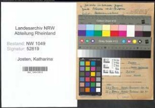 Entnazifizierung Katharina Josten , geb. 23.11.1921 (Hausgehilfin)