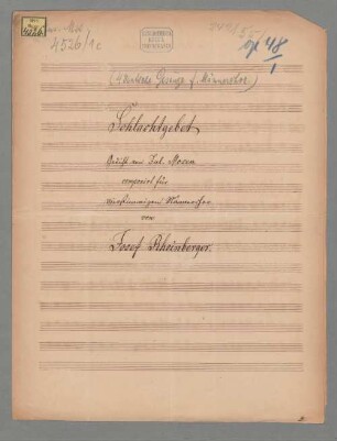 Vier deutsche Gesänge op. 48,1 - BSB Mus.ms. 4526-1c : "Schlachtgebet"