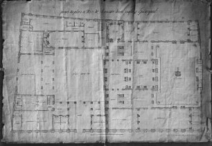 Gent, Grundriss vom Erdgeschoss des bischöflichen Palastes