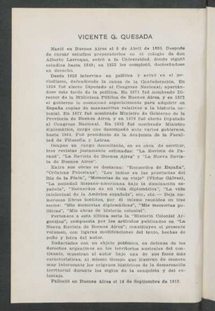 Vicente G. Quesada [Biografía]
