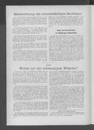 Wohin mit der schmutzigen Wäsche?