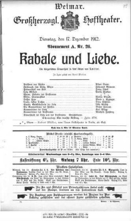 Kabale und Liebe
