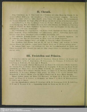 III. Freistellen und Prämien