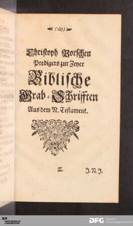 Biblische Grab-Schrifften. Aus dem N.Testament.