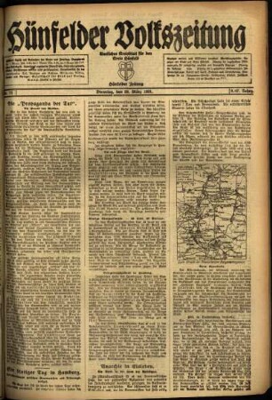 Ausgabe vom Dienstag, den 29. März 1921.