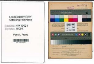 Entnazifizierung Franz Pesch, geb. 07.09.1912 (Kaufm.Angestellter)