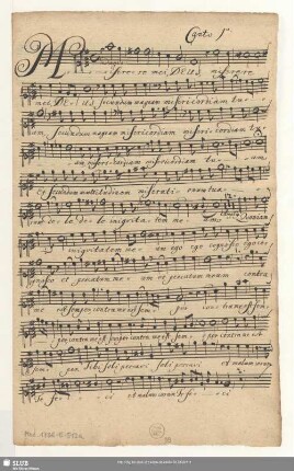 Canto 1[m]o. [unvollst.]