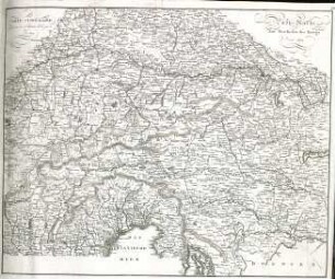 WHK 33 Krieg mit Frankreich 1792-1805: Straßenkarte von Bayern, Österreich, Oberitalien und Kroatien, 1809