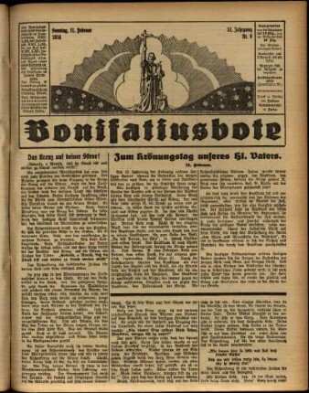 Ausgabe vom Sonntag, den 11. Februar 1934.