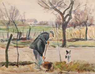 Willi Schieber - Fritz bei der Gartenarbeit