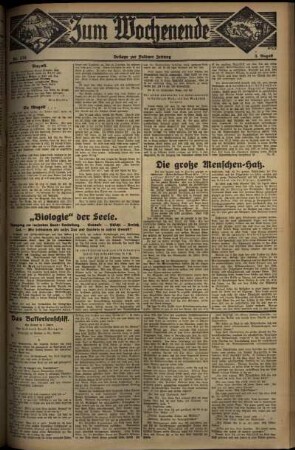 Zweite Ausgabe vom Sonntag, den 03. August 1930.