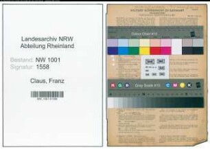 Entnazifizierung Franz Claus, geb. 18.03.1893 (Destillateur)