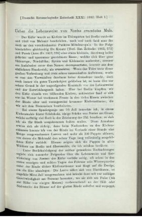 Ueber die Lebensweise von Novius cruentatus Muls.