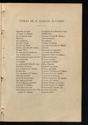 Obras de E. García Alvarez