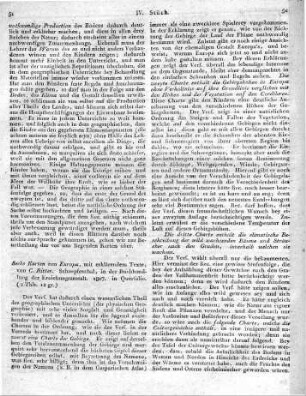 Sechs Karten von Europa, mit erklärendem Texte, von C. Ritter. Schnepfenthal, in der Buchhandlung der Erziehungsanstalt. 1807. in Querfolio.
